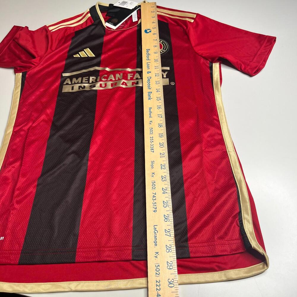 Adidas Atlanta United FC IC3000 Home Jersey Red/Black Gold Trim Slim Fit Men’s M - Picture 2 of 2